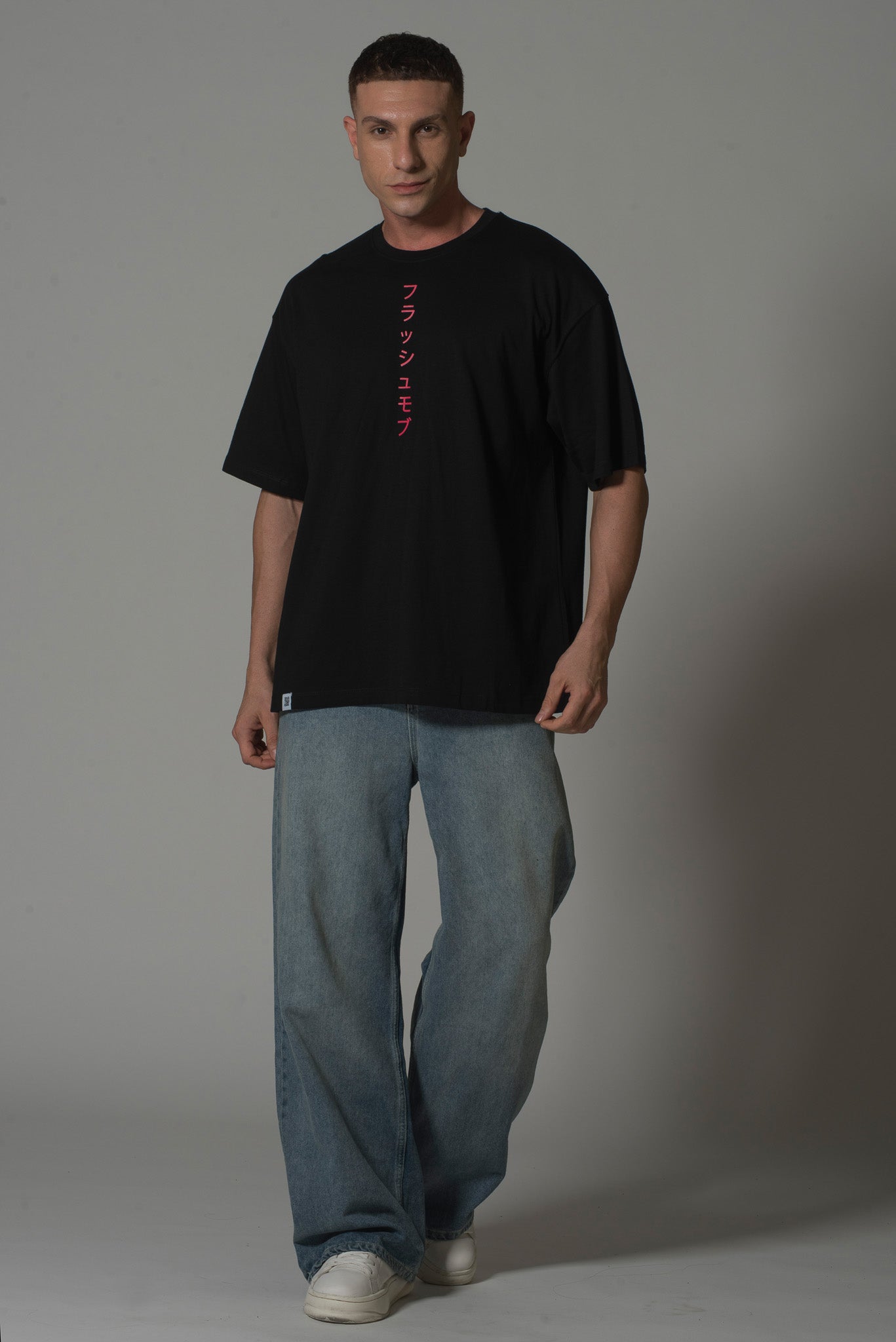 Black Flashmob T-shirt with Japanese Calligraphy - Flashmob Nation
