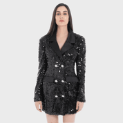 Black Sequin Party Blazer - Flashmob Nation