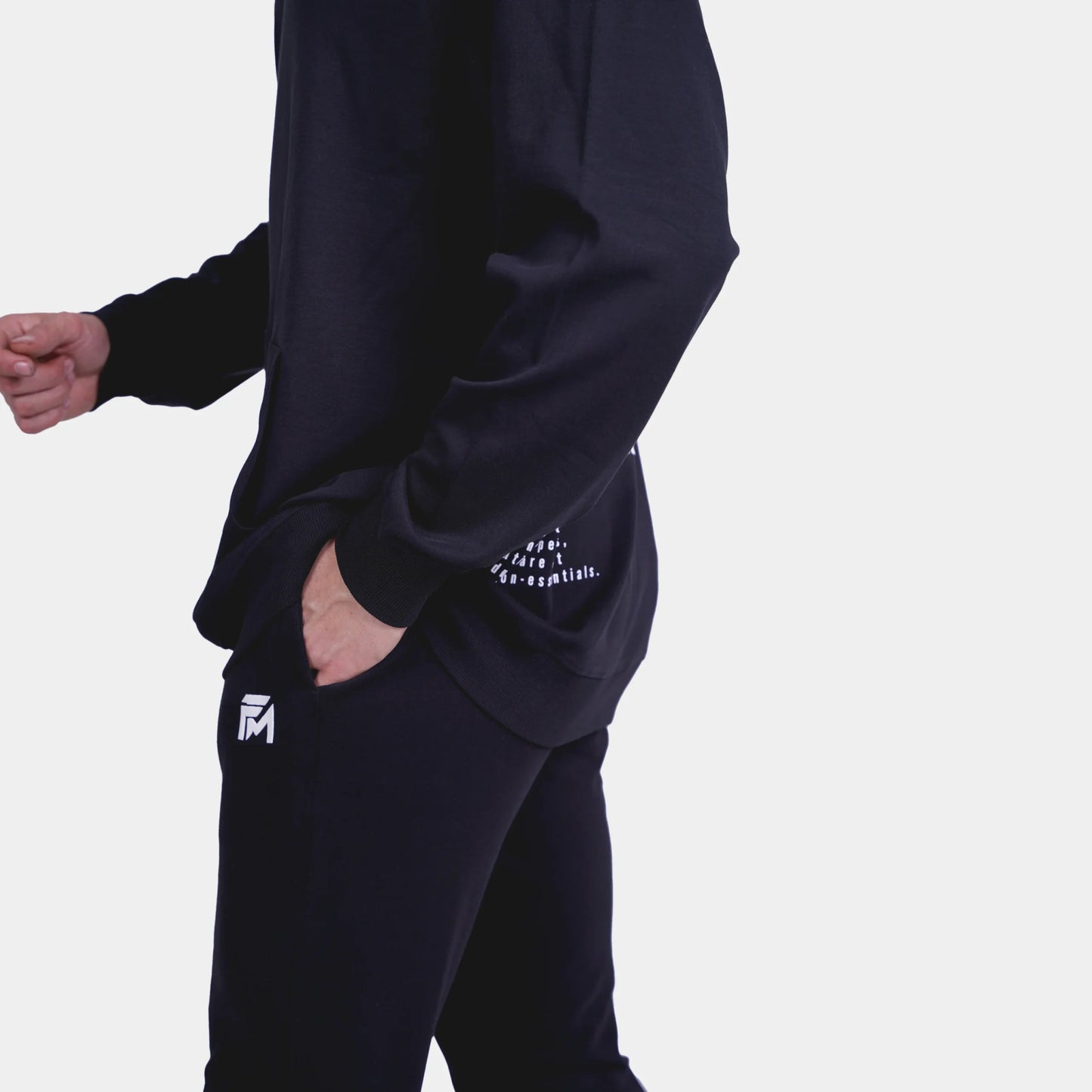 Black Ultra Soft Oversized Track Set - Flashmob Nation