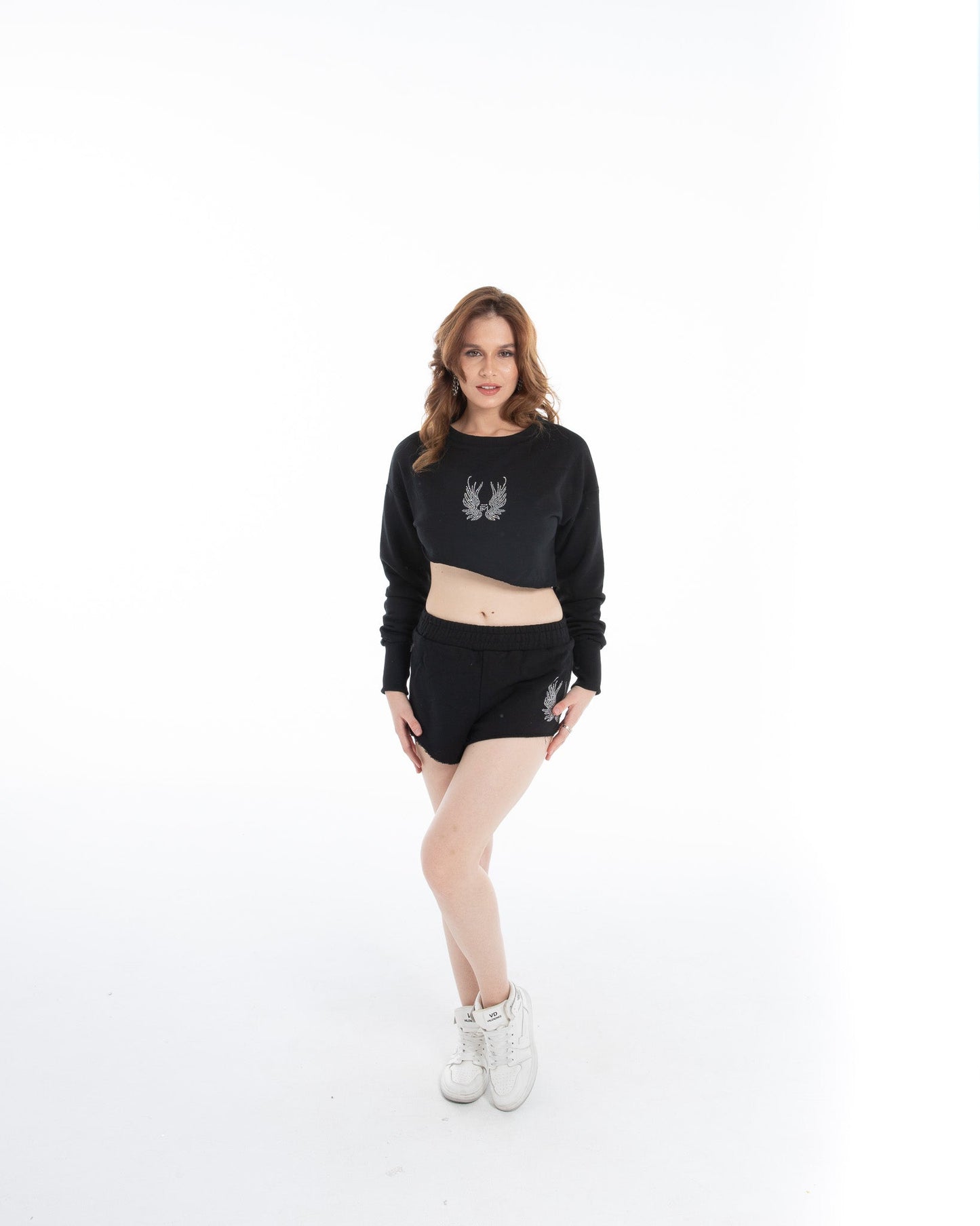 Cropped Sweat and Short Set - Flashmob Nation