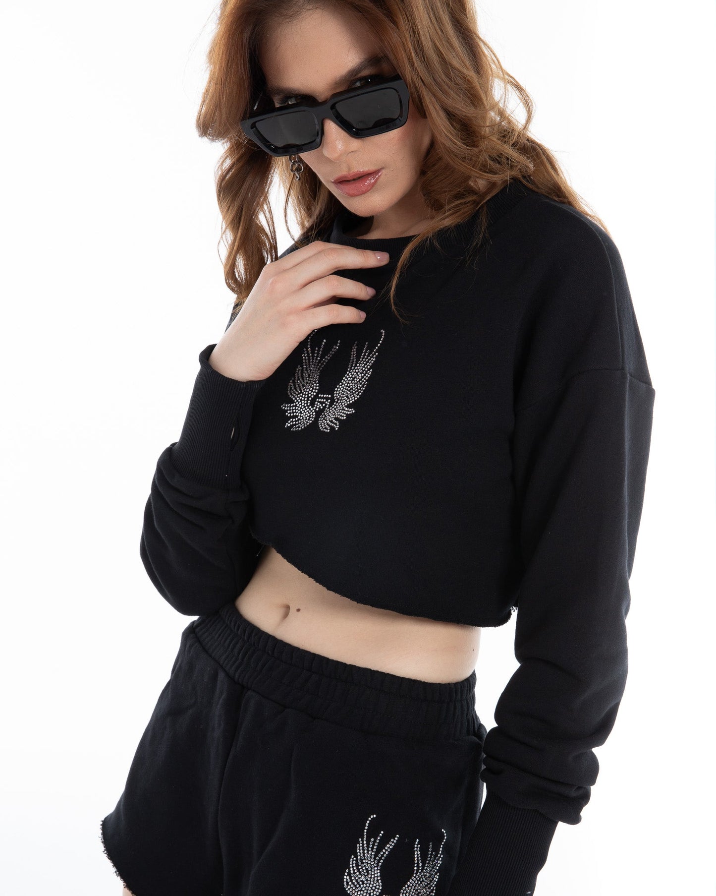 Cropped Sweat and Short Set - Flashmob Nation