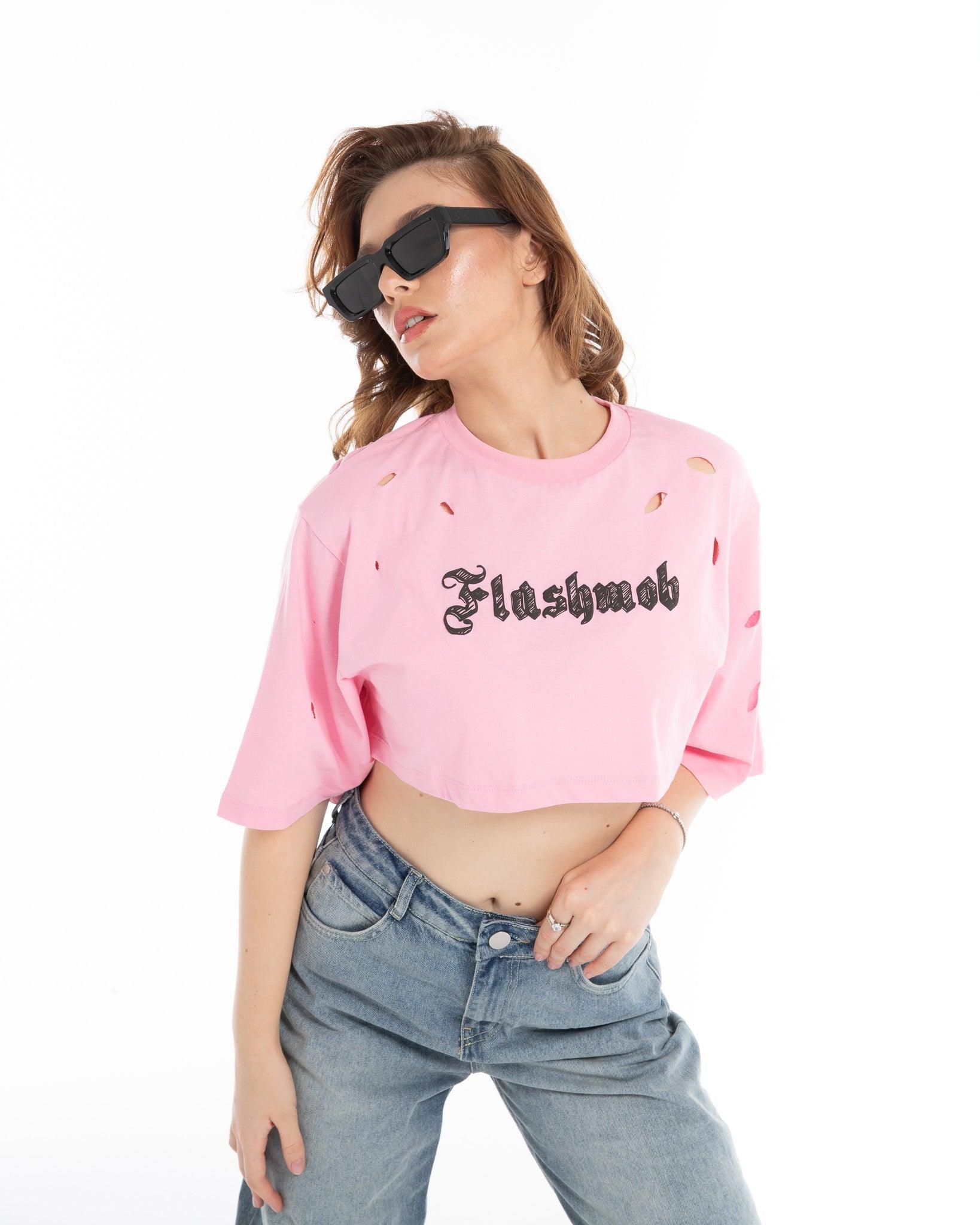 Women’s Cropped Torn Tank Top – Flashmob Nation - Flashmob Nation