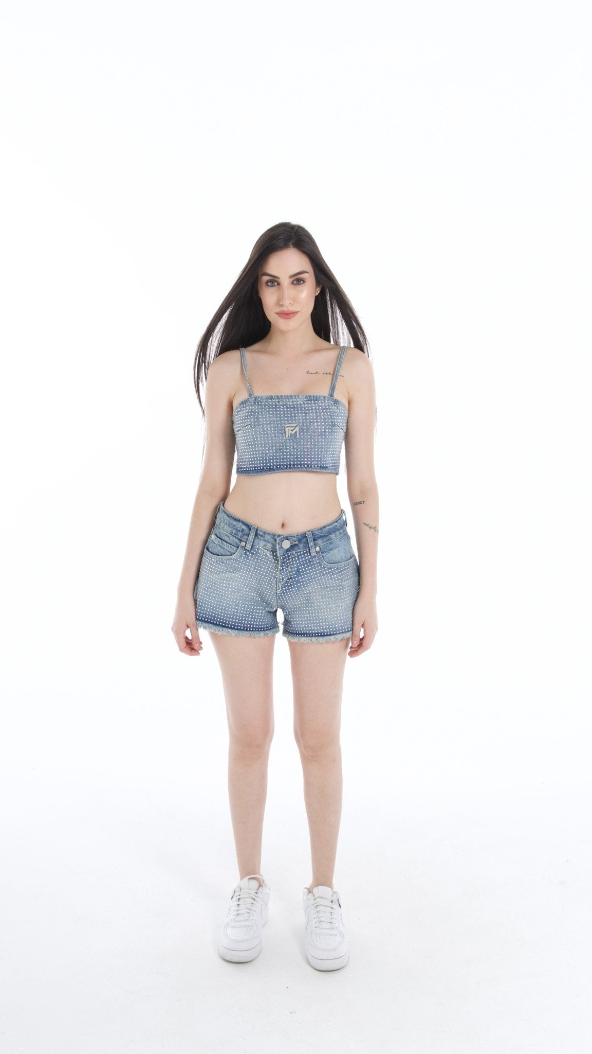 Denim Crop Set - Flashmob Nation