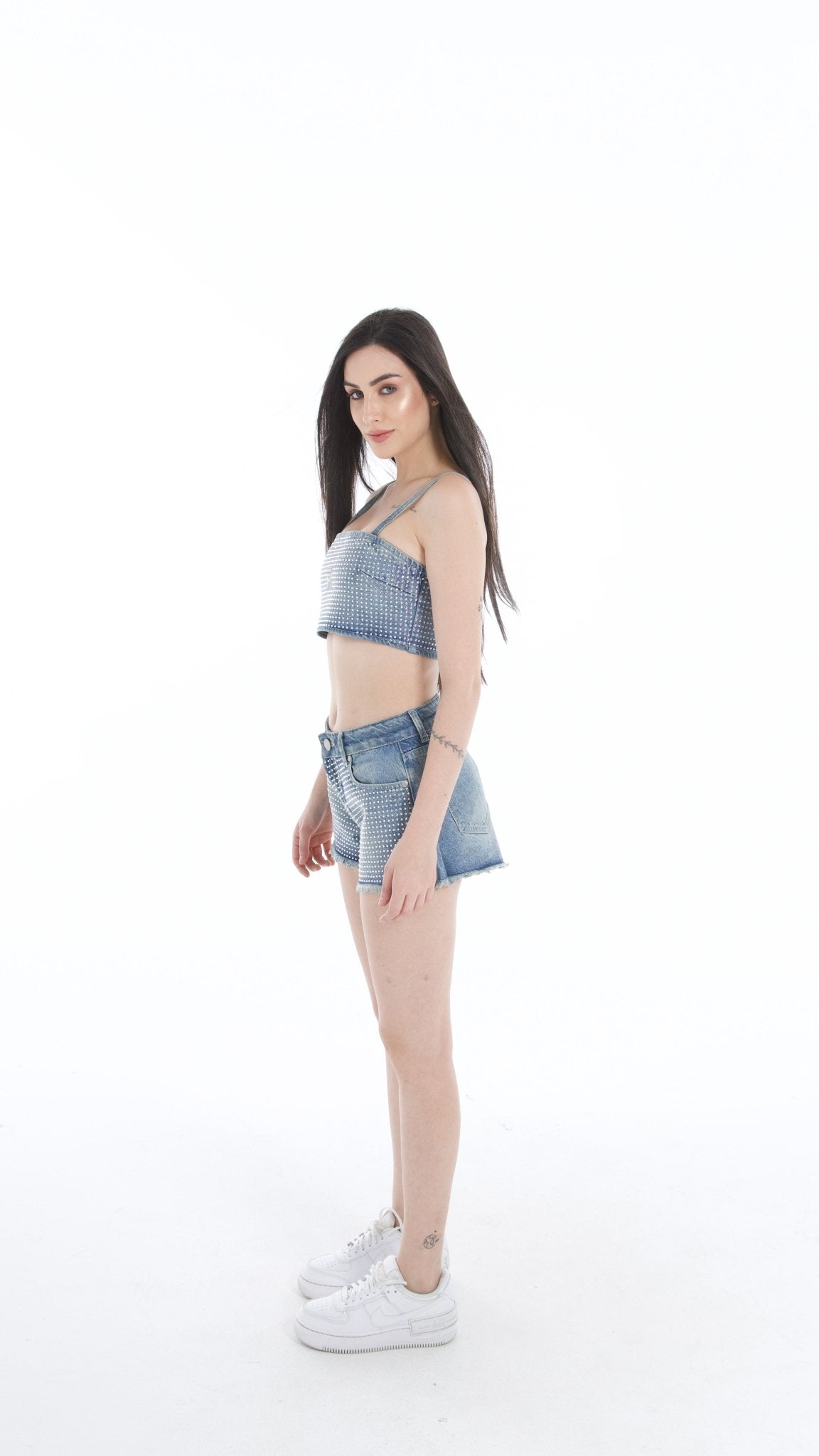 Denim Crop Set - Flashmob Nation