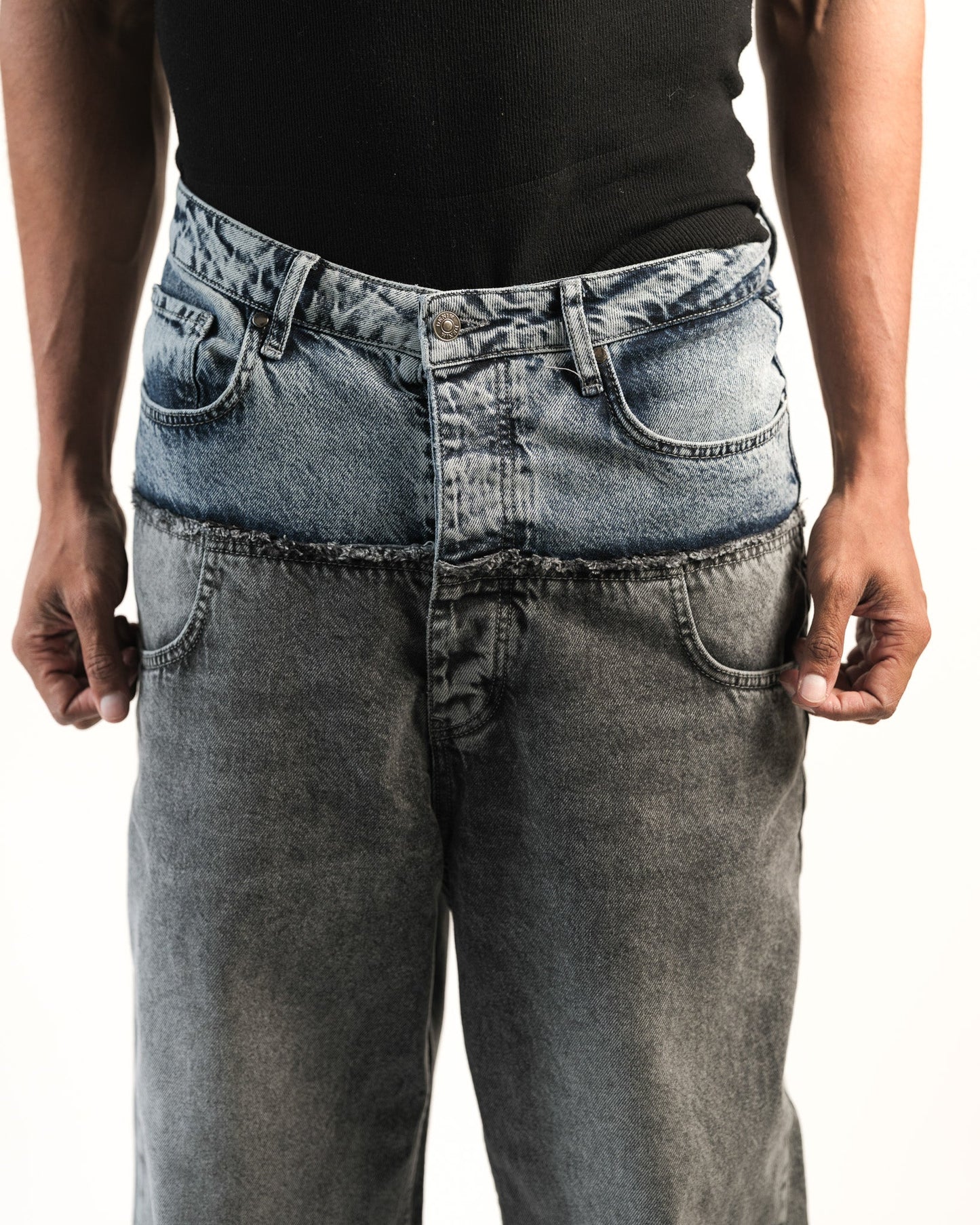 Double Textured Jeans - Flashmob Nation
