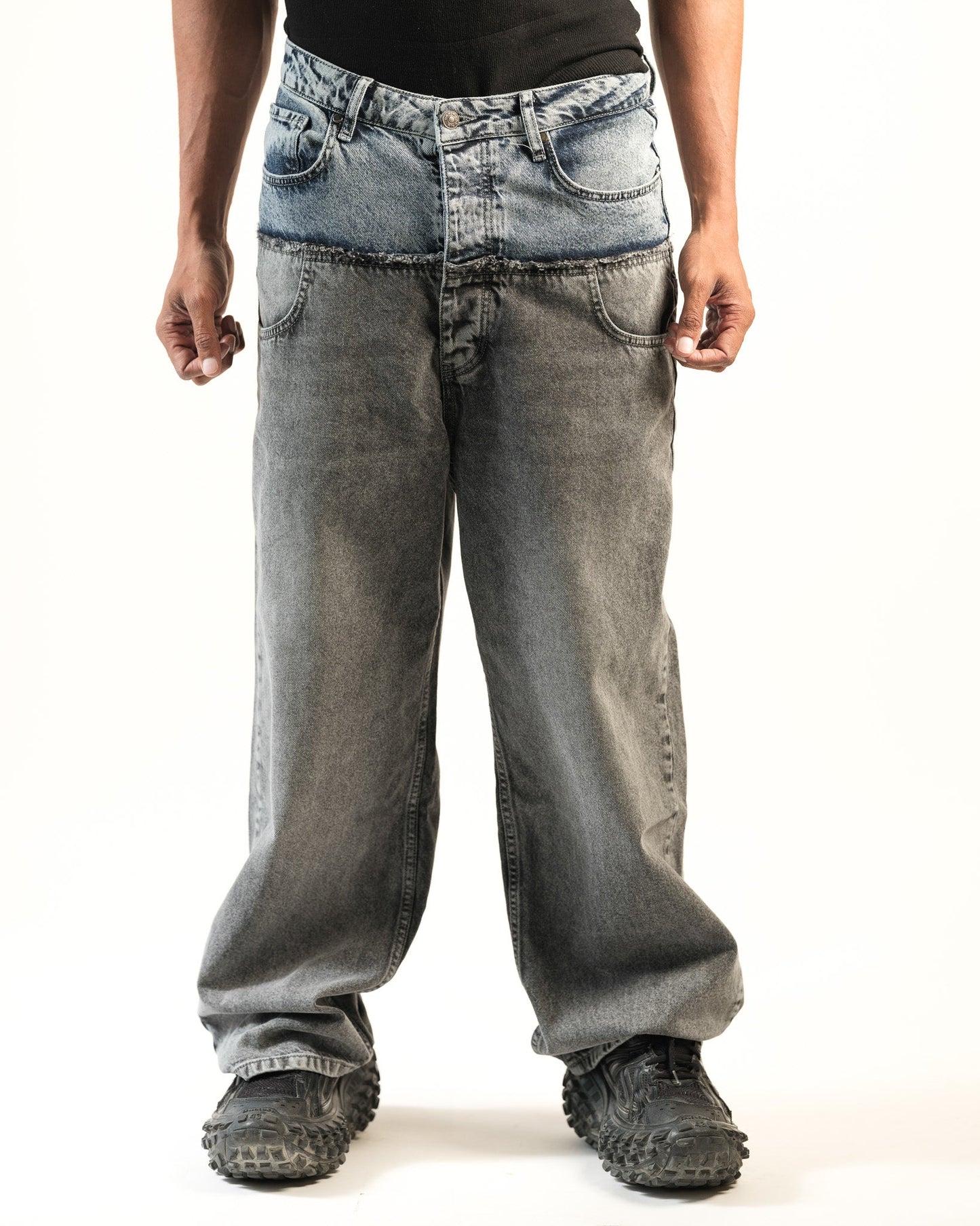 Double Textured Jeans - Flashmob Nation
