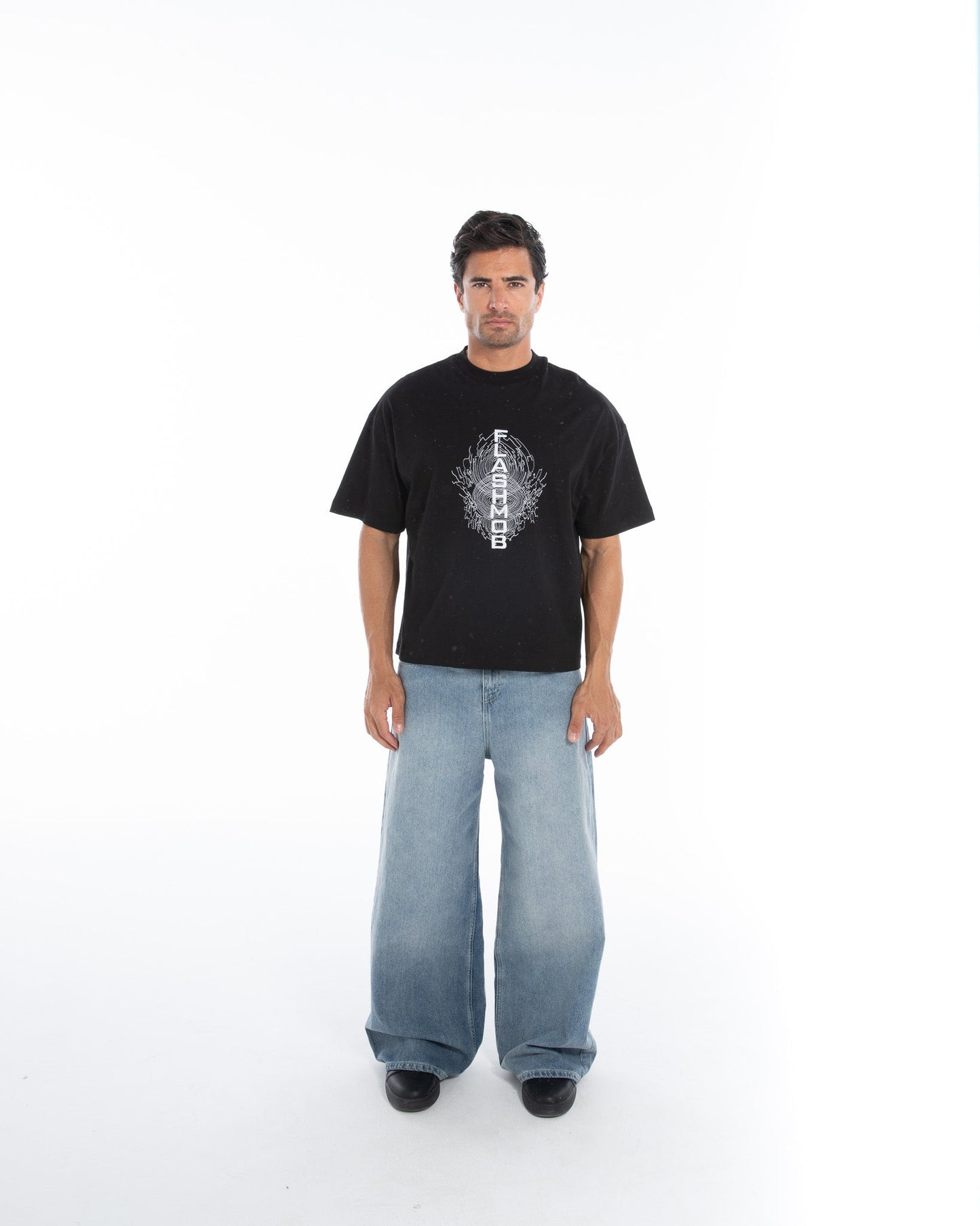 Embroidered Oversized T-Shirt - Flashmob Nation