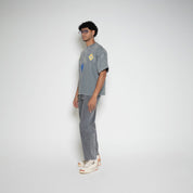 FM Football Crest Graphic T-Shirt – Vintage Grey - Flashmob Nation