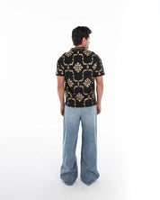 Shimmering Gold Reflective Polo Tee - Flashmob Nation