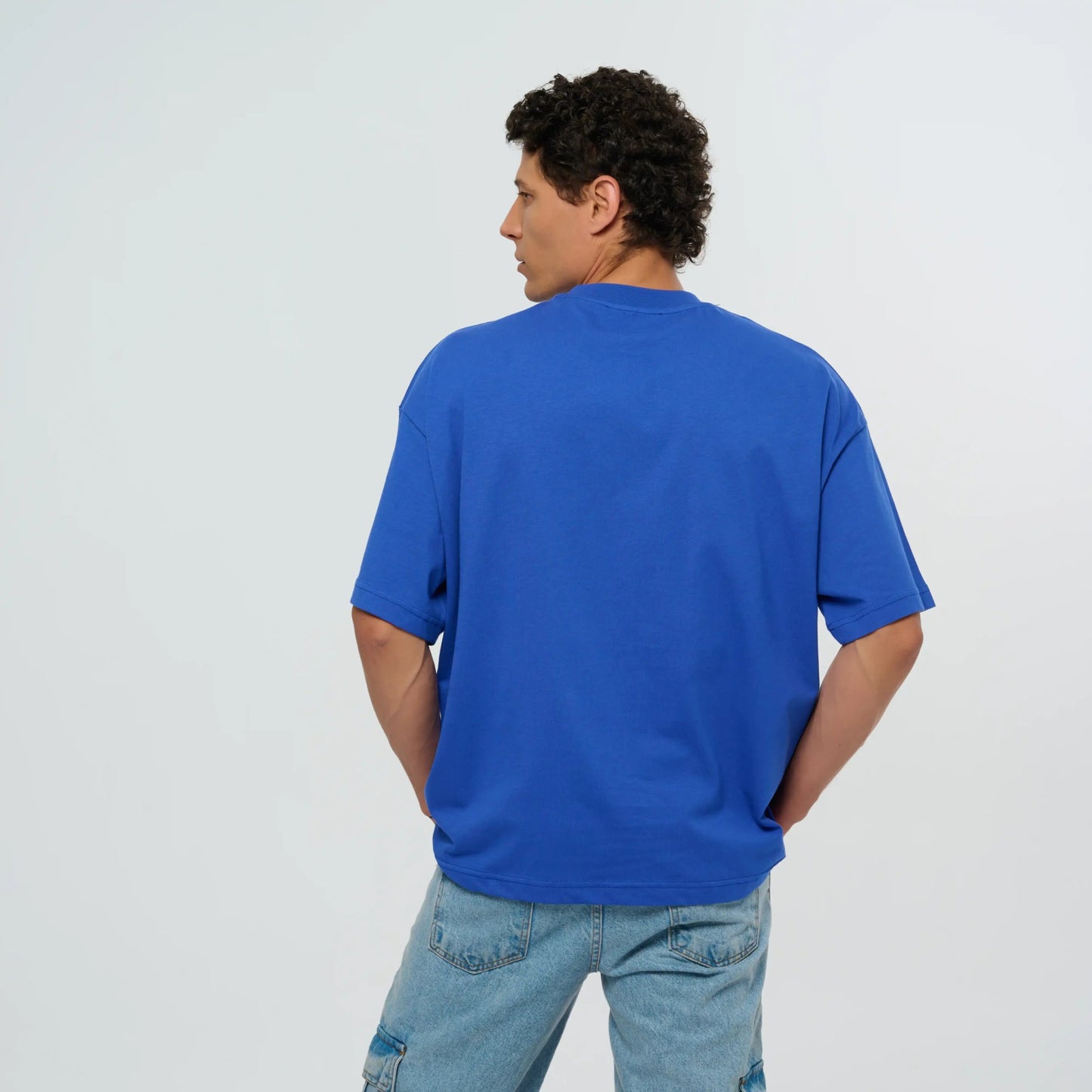 Graphic Printed Blue Oversized T-Shirt - Flashmob Nation