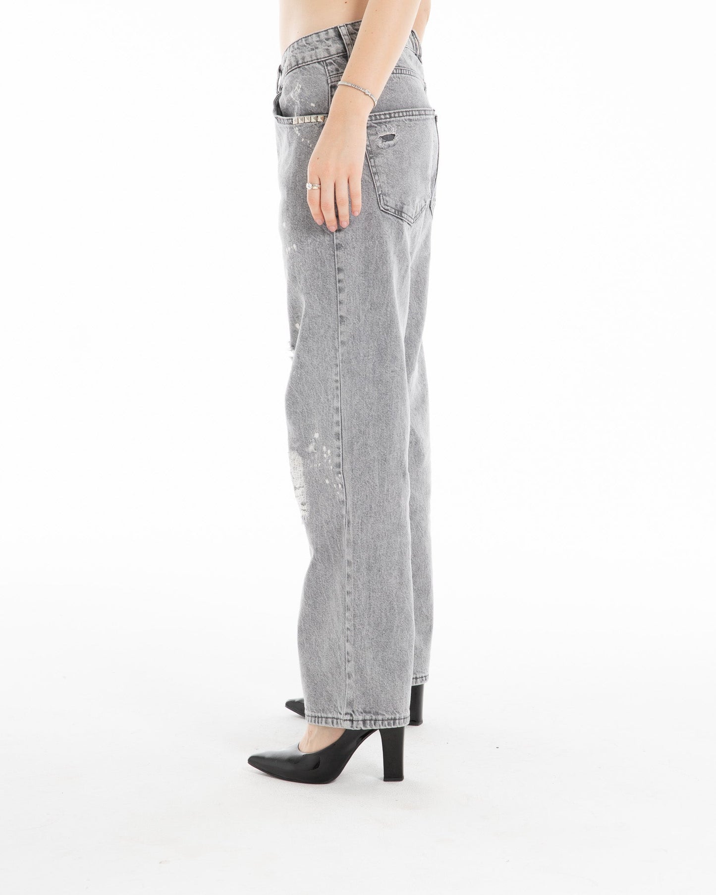 Jeans With String Details - Flashmob Nation
