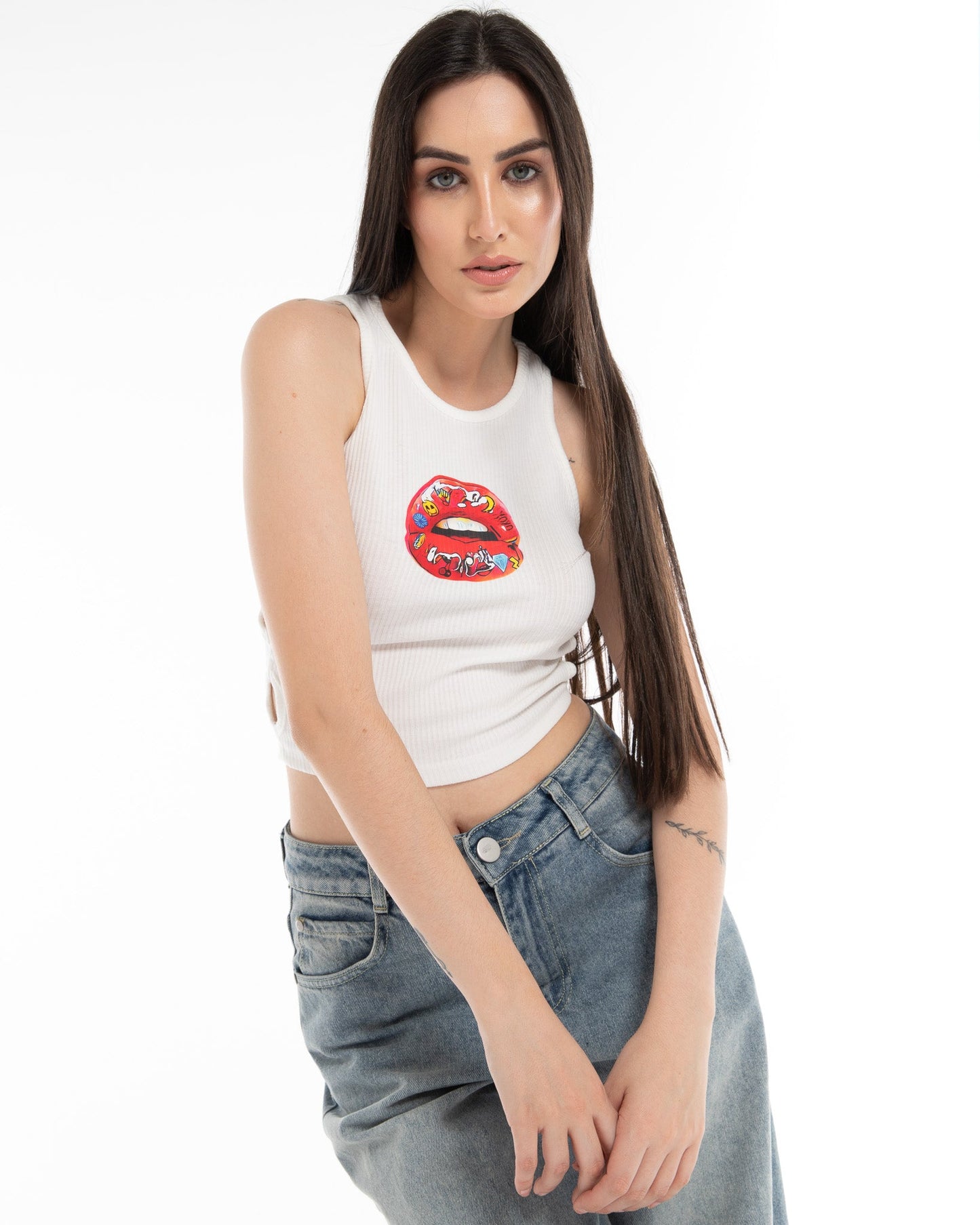 Lips Print Top - Flashmob Nation