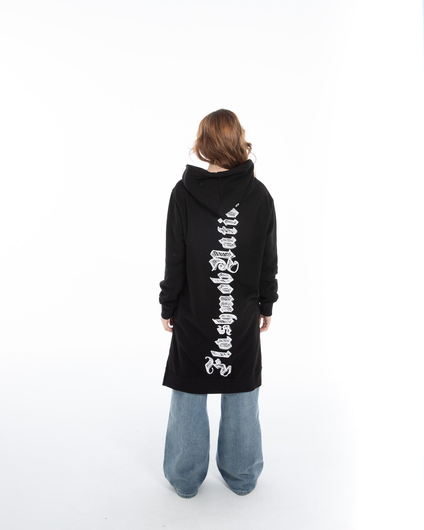 Longline Black Hoodie - Flashmob Nation