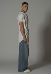 Men’s Draped Asymmetric Longline T-Shirt – Flashmob Nation - Flashmob Nation