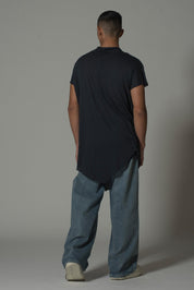 Men’s Draped Asymmetric Longline T-Shirt – Flashmob Nation - Flashmob Nation