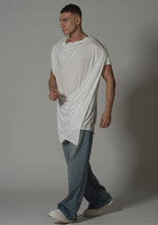 Men’s Draped Asymmetric Longline T-Shirt – Flashmob Nation - Flashmob Nation