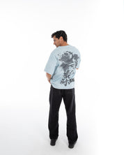 Men’s Oversized Denim T-Shirt – Flashmob Nation - Flashmob Nation