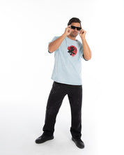 Men’s Oversized Denim T-Shirt – Flashmob Nation - Flashmob Nation