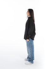 Women’s Oversized Printed Shirt – Flashmob Nation - Flashmob Nation
