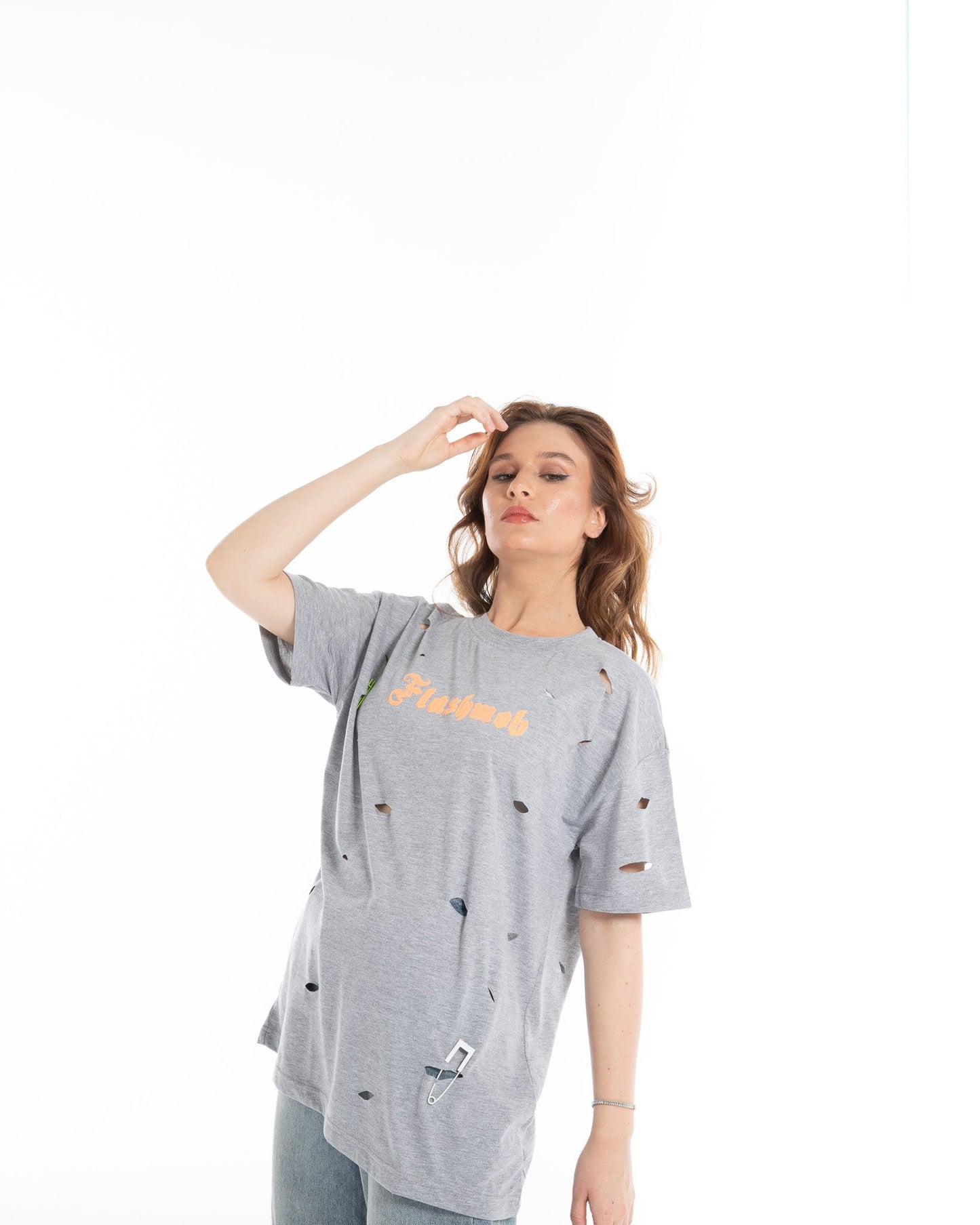 Oversized Printed Torn - Flashmob Nation