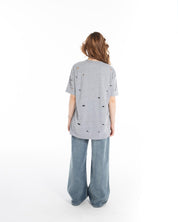 Women’s Oversized Torn Graphic T-Shirt – Flashmob Nation - Flashmob Nation