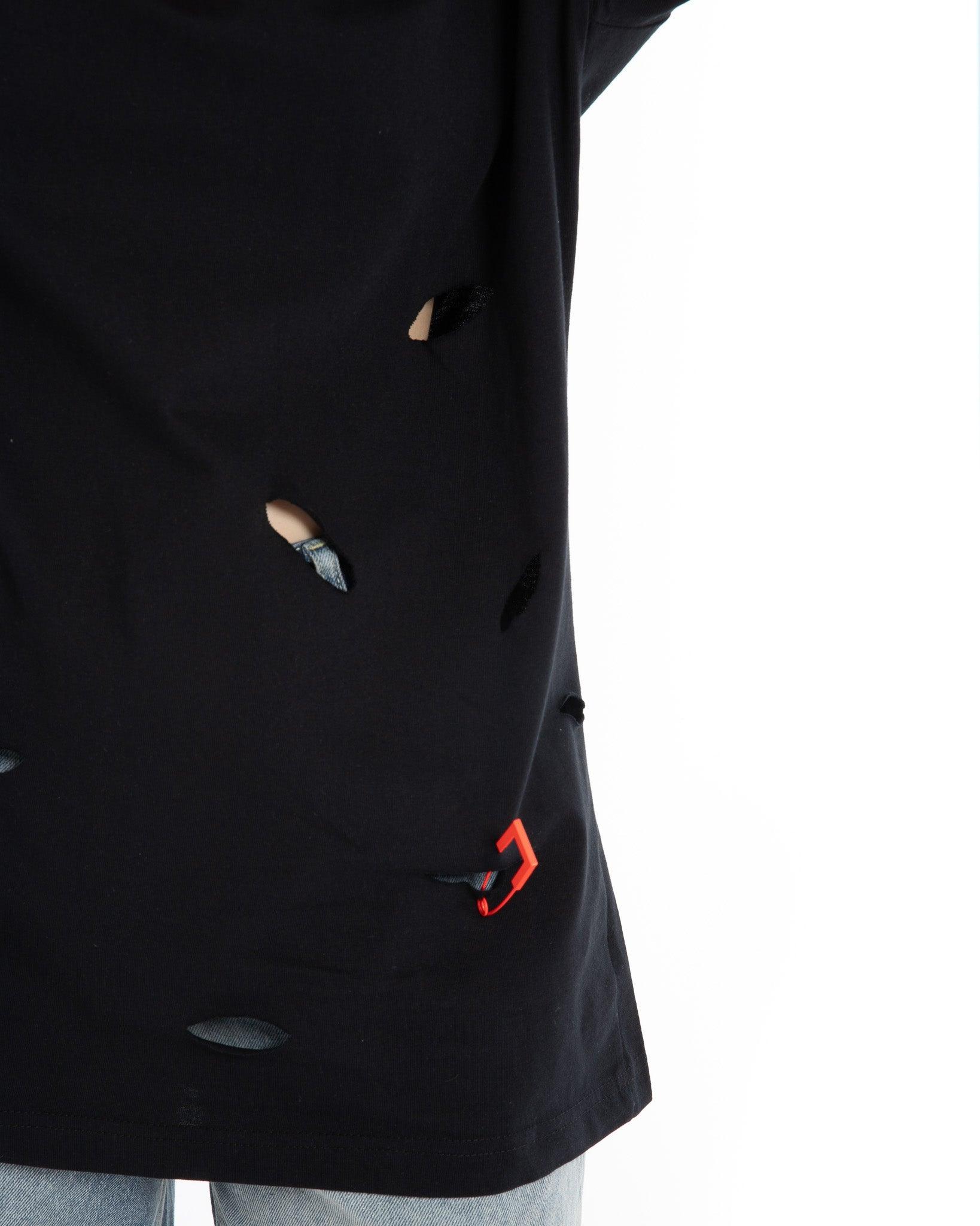 Women’s Oversized Torn Graphic T-Shirt – Flashmob Nation - Flashmob Nation