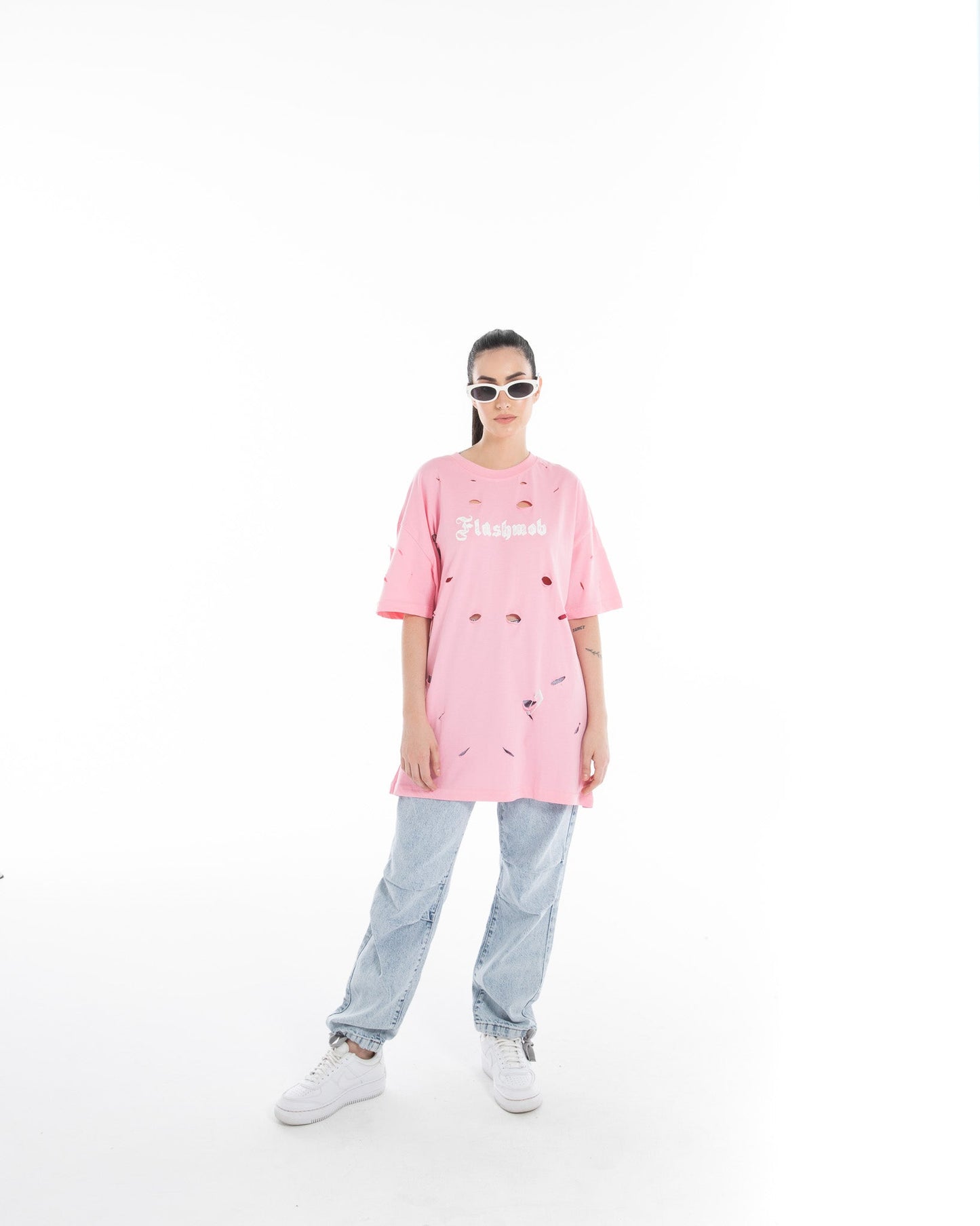 Oversized Printed Torn - Flashmob Nation