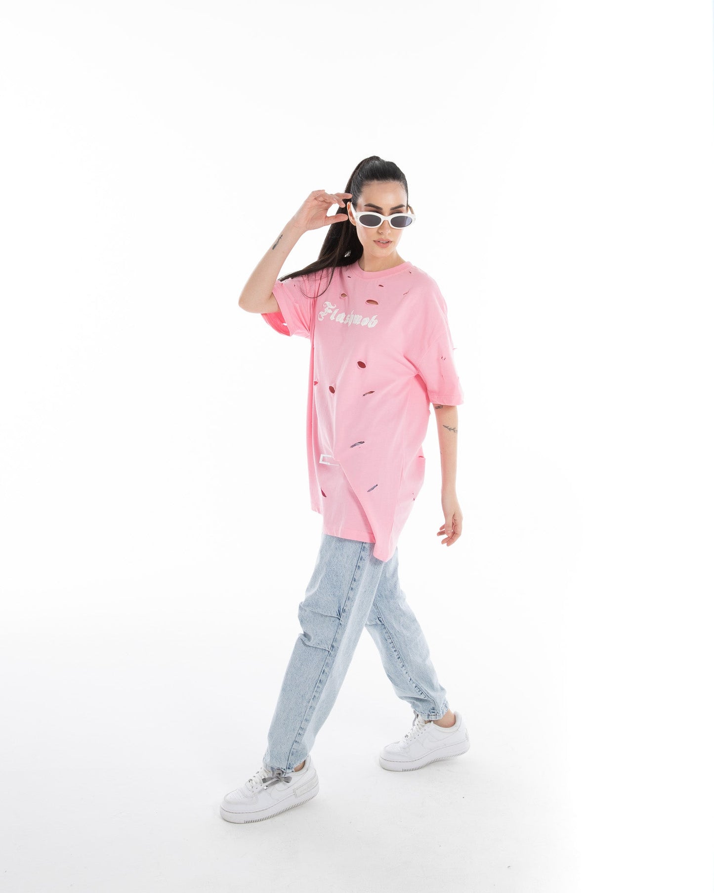 Oversized Printed Torn - Flashmob Nation