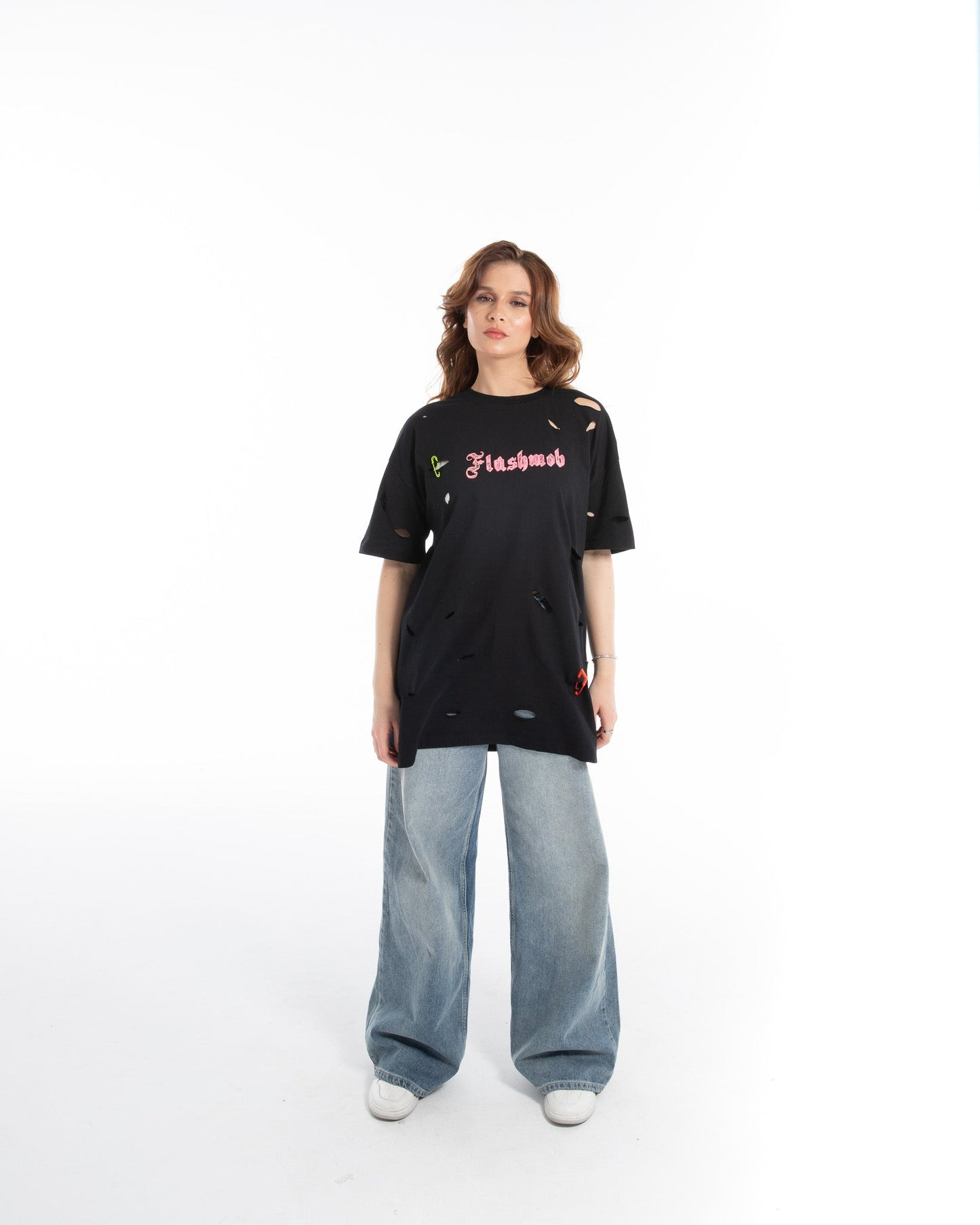Oversized Printed Torn - Flashmob Nation