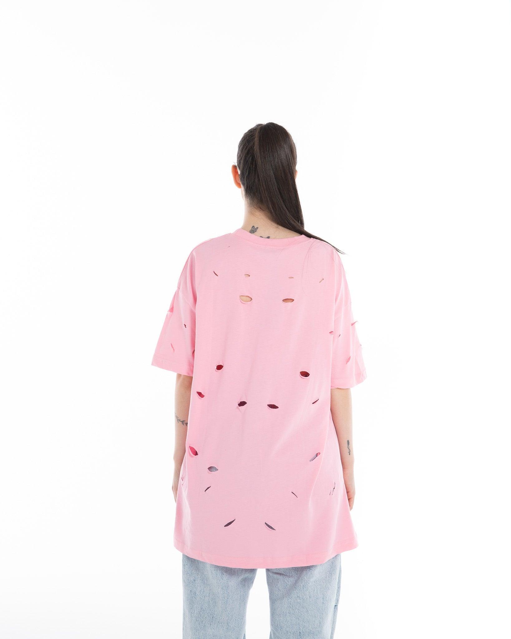 Women’s Oversized Torn Graphic T-Shirt – Flashmob Nation - Flashmob Nation