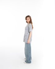 Women’s Oversized Torn Graphic T-Shirt – Flashmob Nation - Flashmob Nation