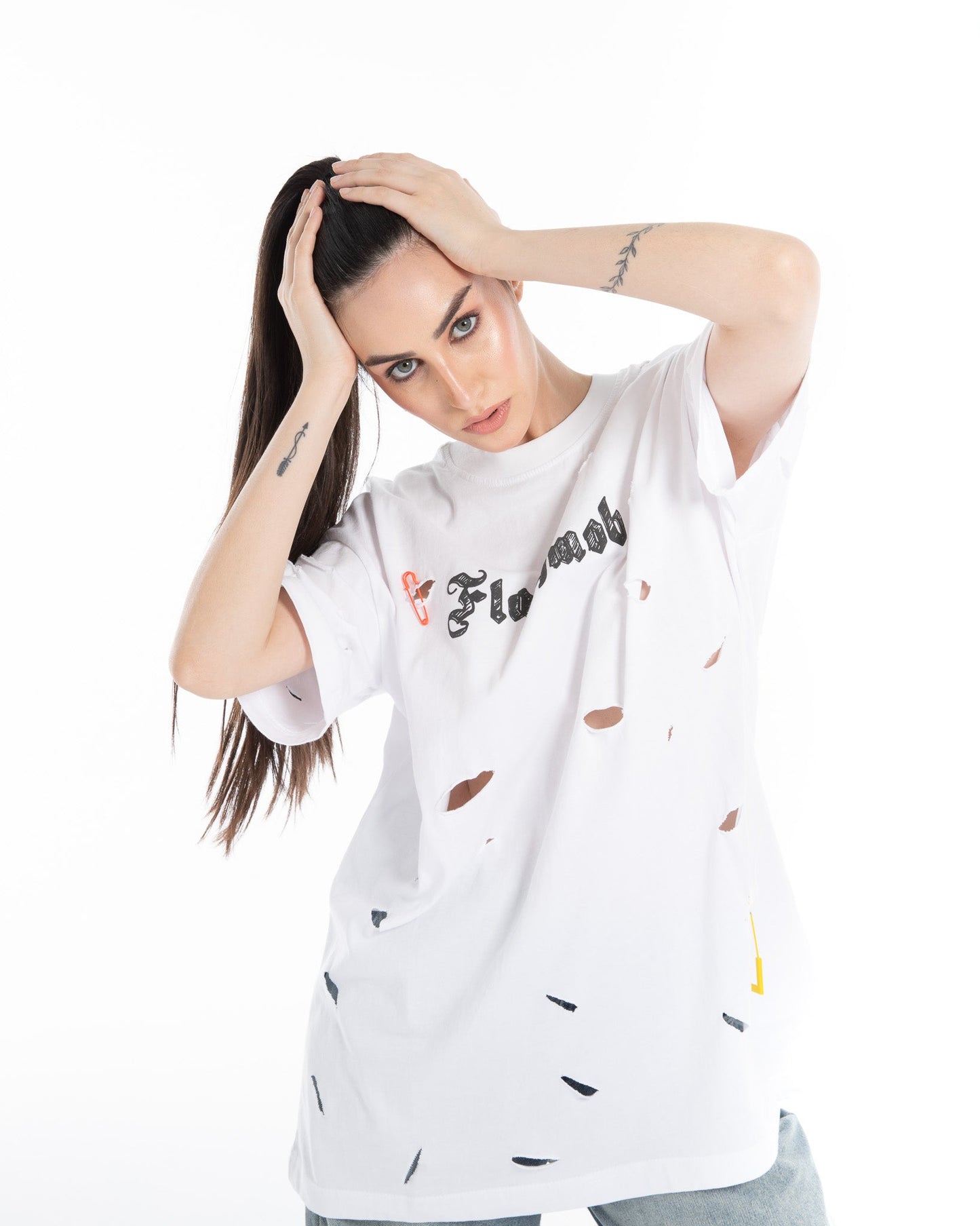 Oversized Printed Torn - Flashmob Nation