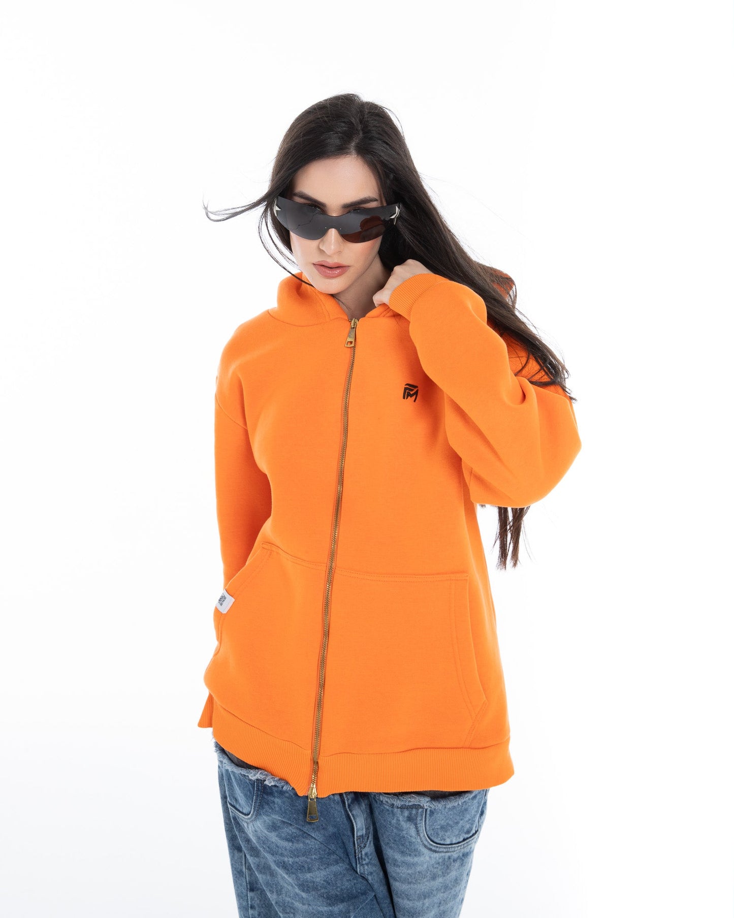 Oversized Zippered Sweatshirt - Flashmob Nation