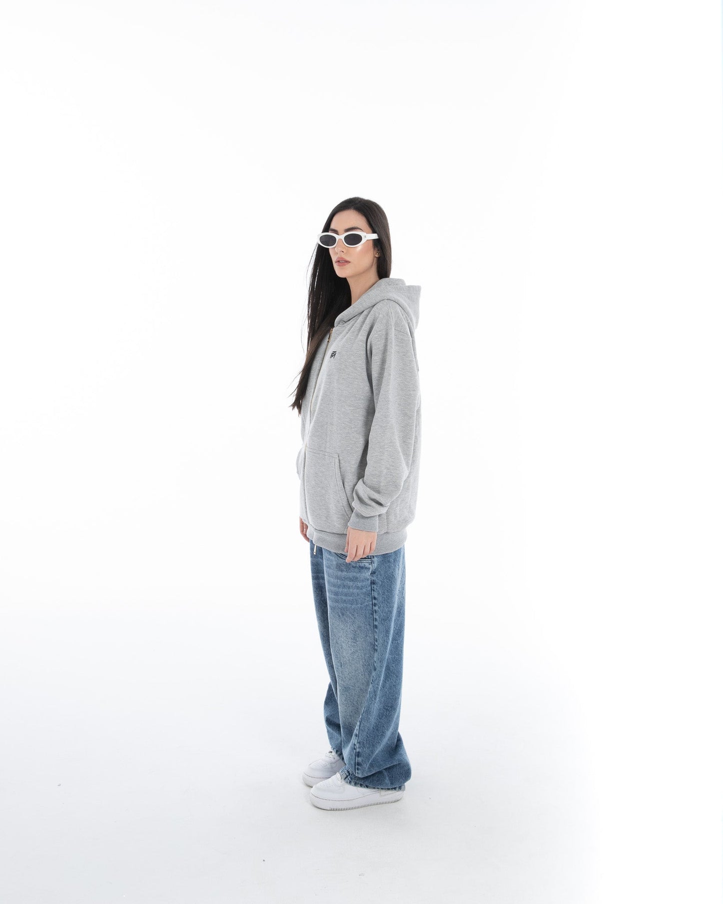 Oversized Zippered Sweatshirt - Flashmob Nation