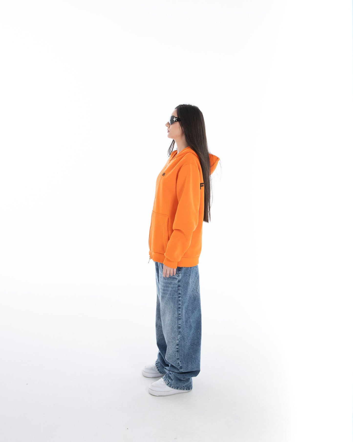 Oversized Zippered Sweatshirt - Flashmob Nation