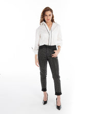 Oversized Printed Top for Women – Button-Down Long-Sleeve FM Streetwear