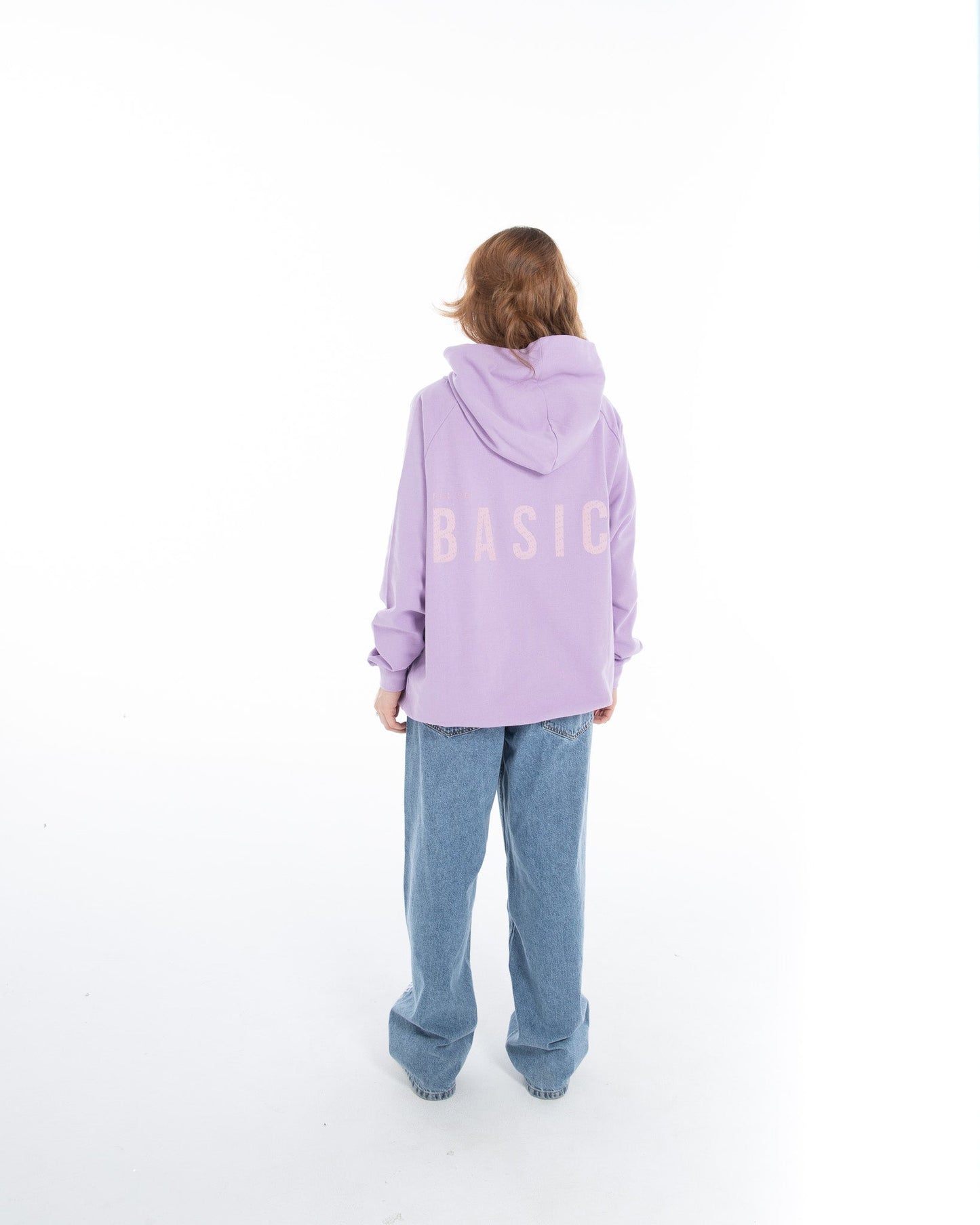 Printed Soft Lilac Oversized Hoodie - Flashmob Nation