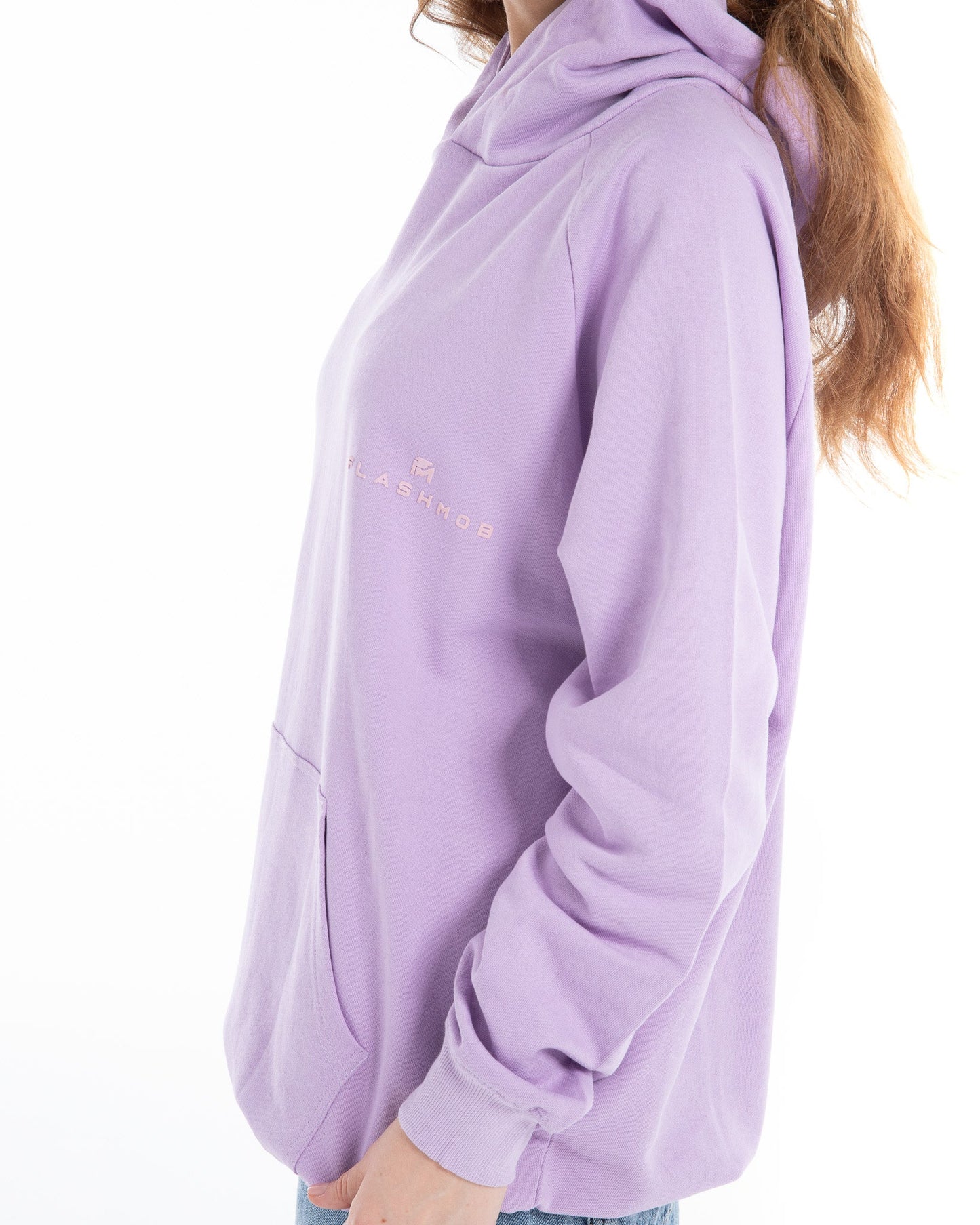 Printed Soft Lilac Oversized Hoodie - Flashmob Nation