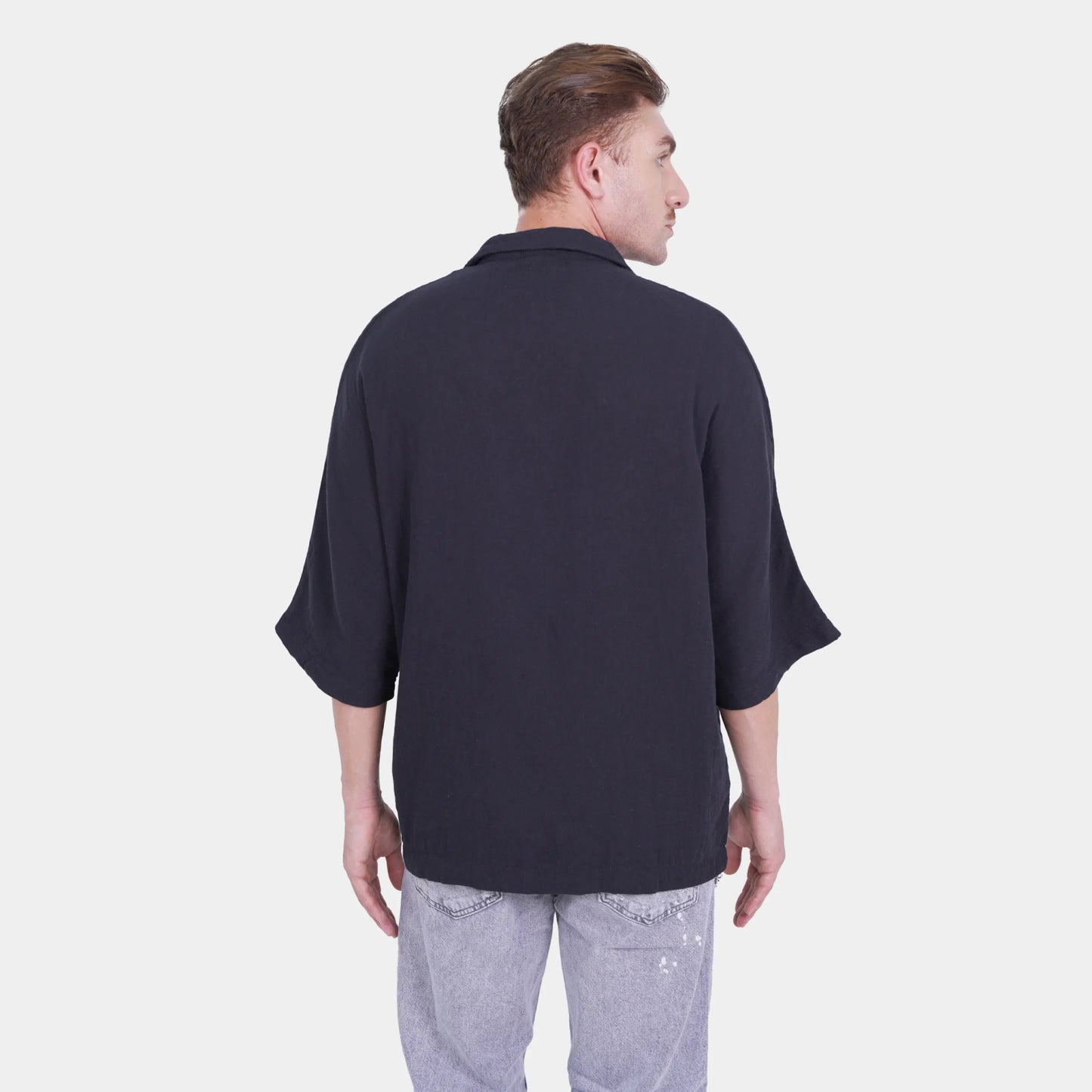 Relaxed Fit Black Short Sleeve Shirt - Flashmob Nation