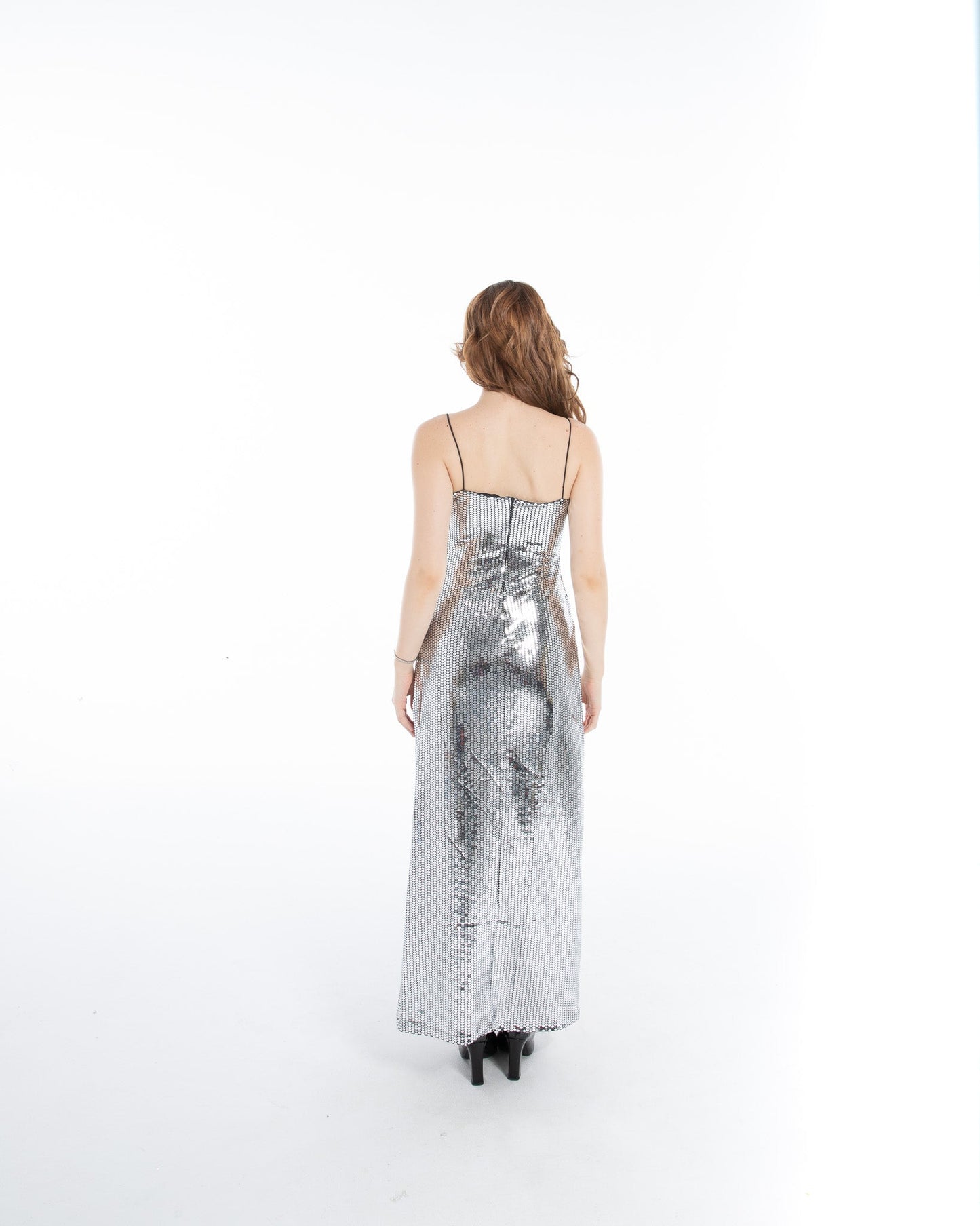 Shiny Silver Dress - Flashmob Nation