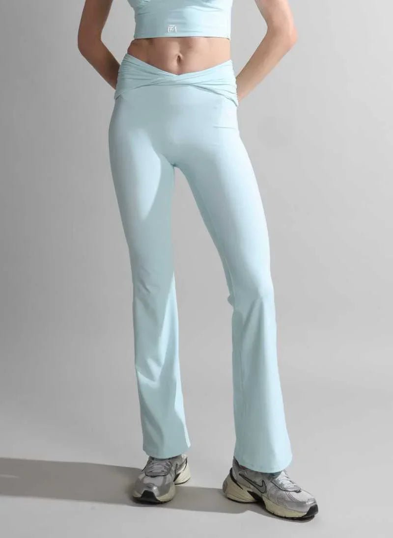 V - Shaped High Waisted Flare Yoga Pants for Women - Flashmob Nation