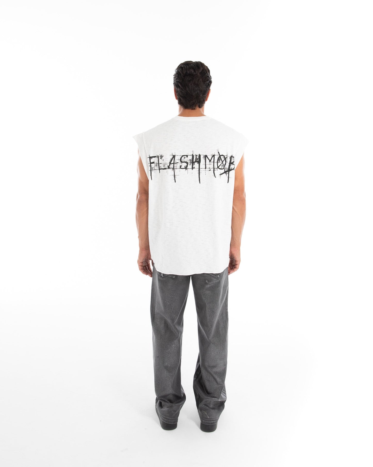 White Drop Shoulder Oversized T-shirt - Flashmob Nation