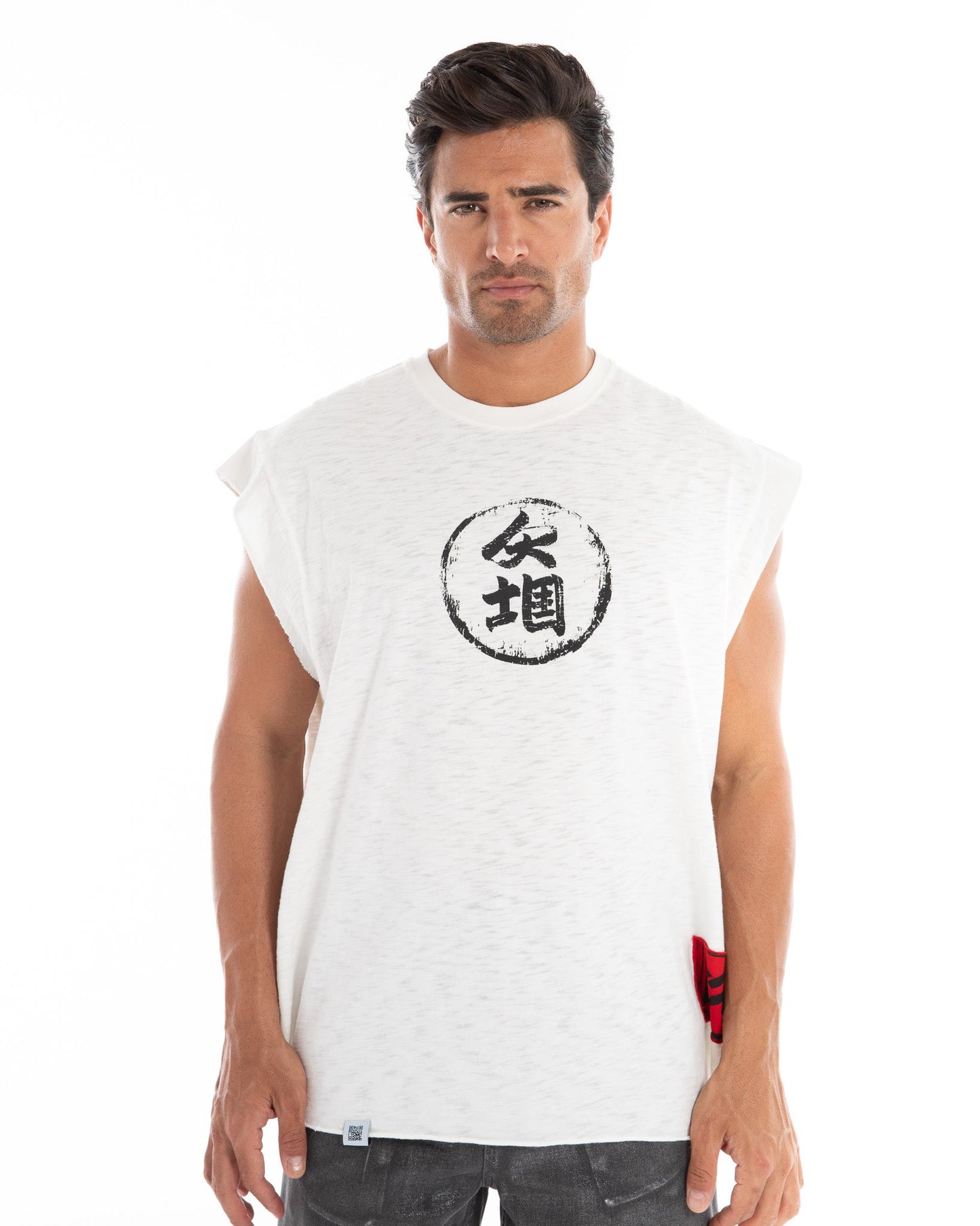 White Drop Shoulder Oversized T-shirt - Flashmob Nation