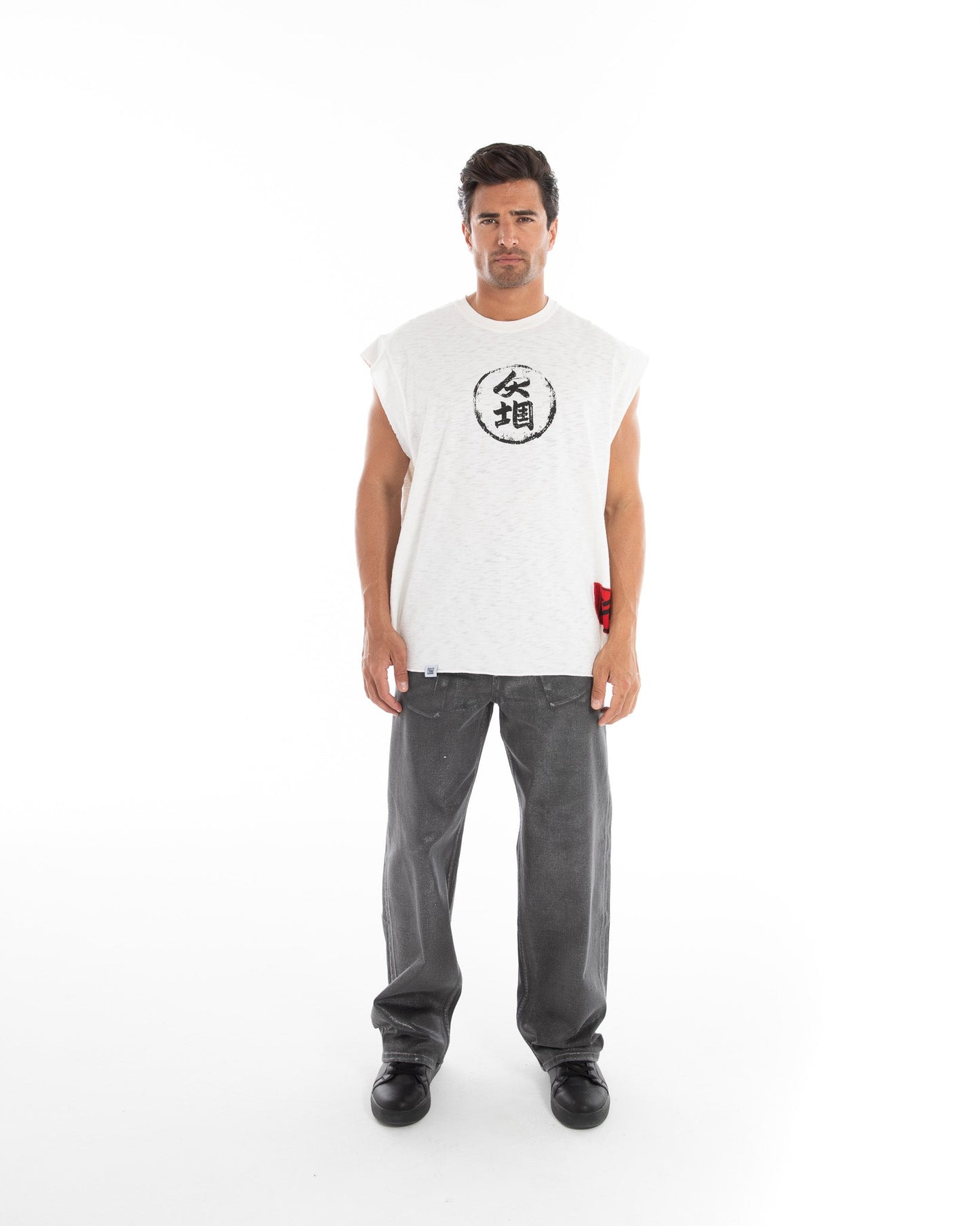 White Drop Shoulder Oversized T-shirt - Flashmob Nation