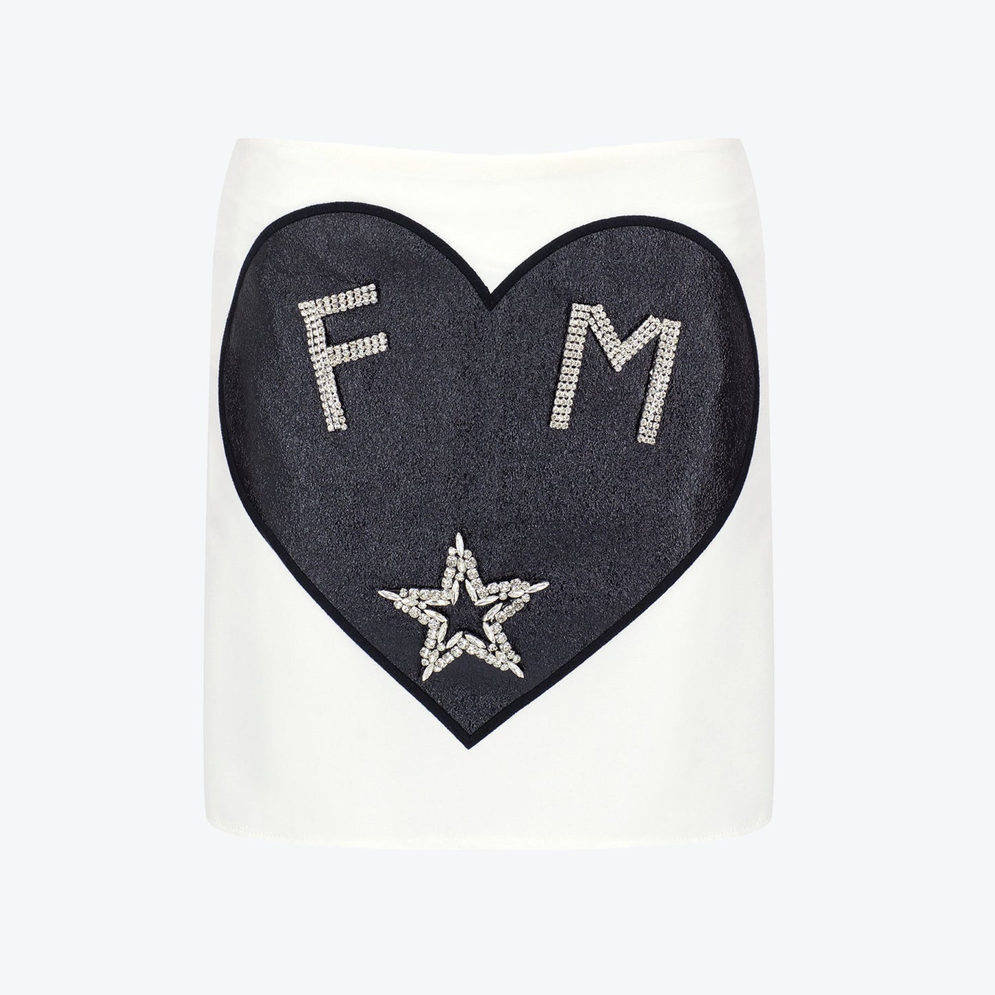 White Heart Skirt With Diamonds - Flashmob Nation