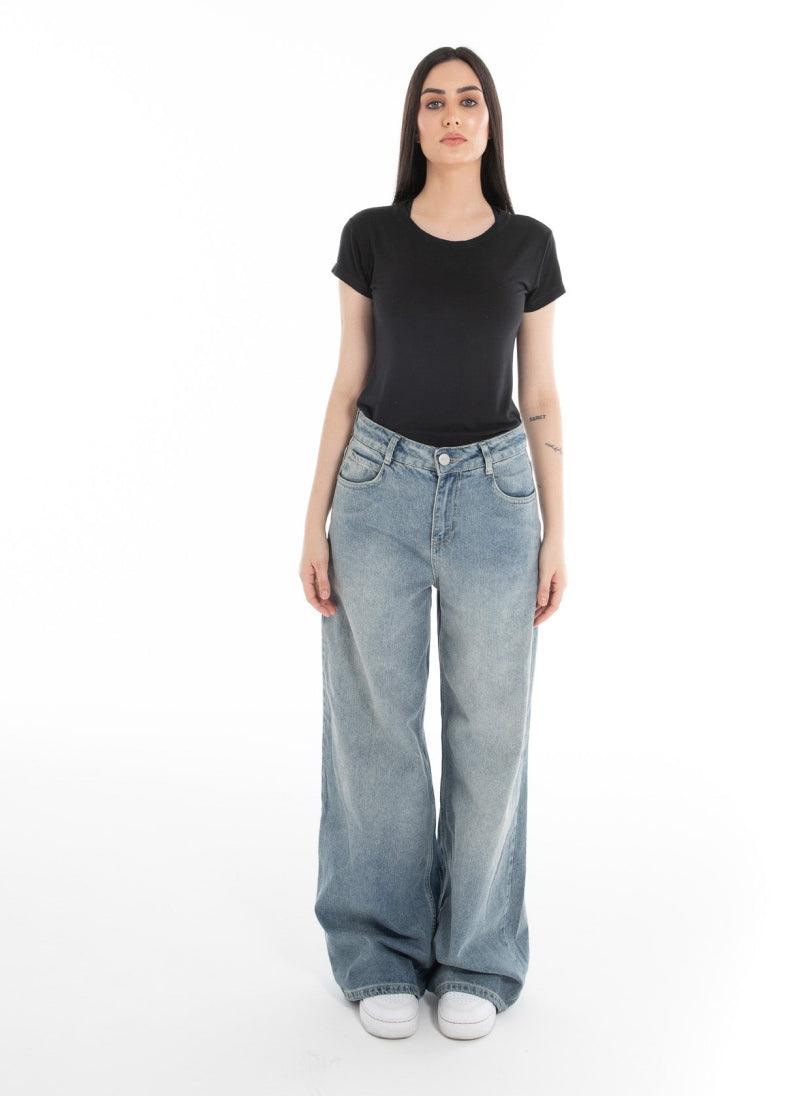 Women's Baggy Denim Jeans – FM Signature Streetwear – Flashmob Nation