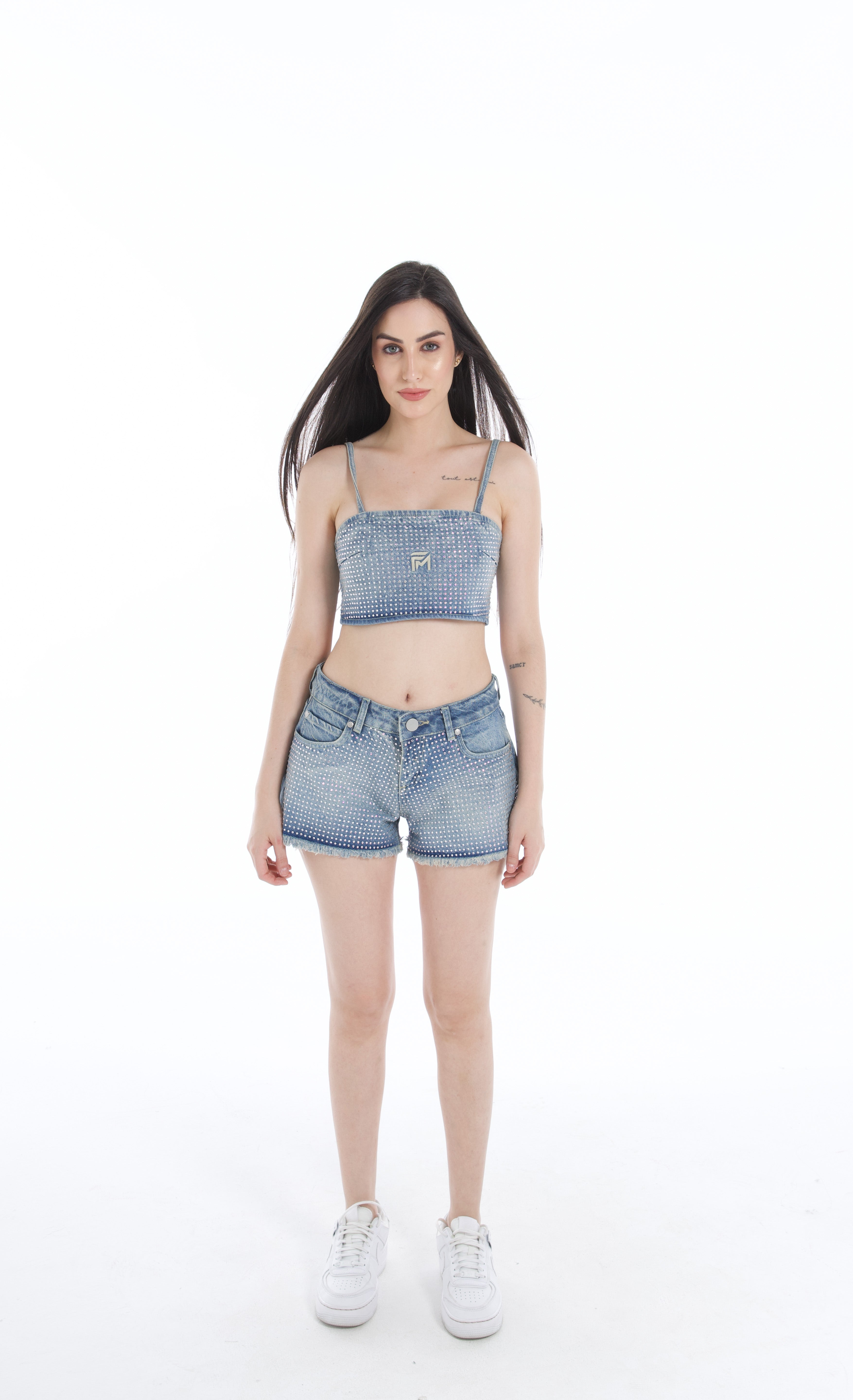 Denim Crop Set