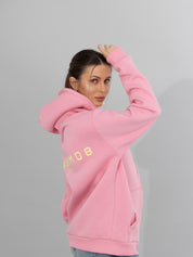 Oversized Pink Zippered Sweatshirt