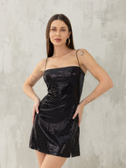 Black Sequin Party Dress