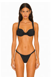 Black Underwire Balconette Set